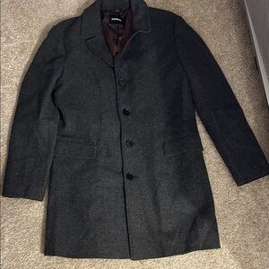 Express Men's Dark Gray Car Coat